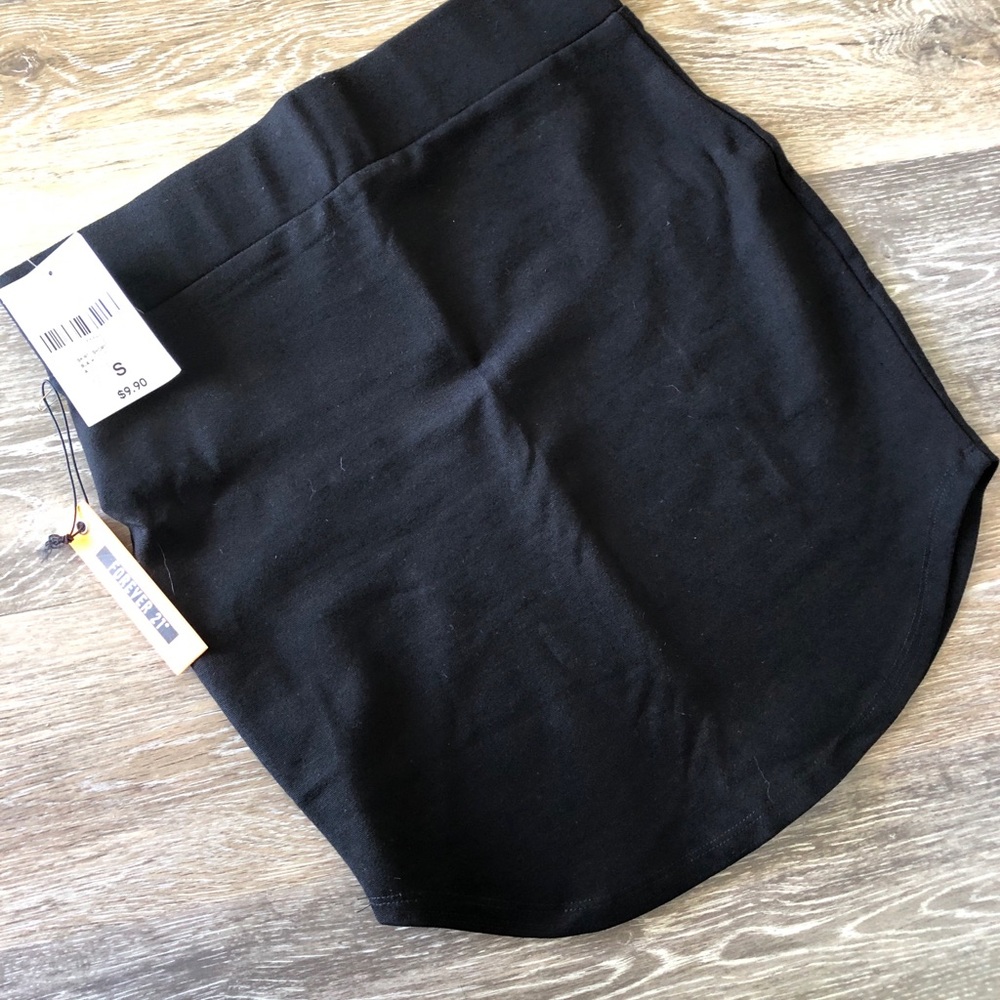 Black mini skirt